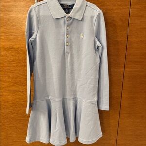Polo by Ralph Lauren Kids Light Blue Long Sleeve Polo Dress